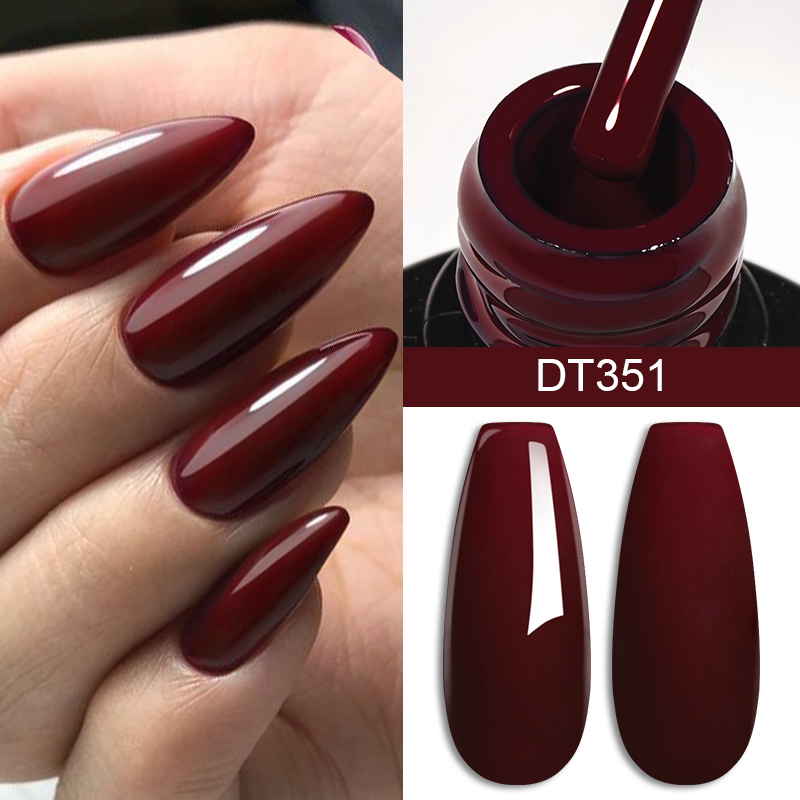 Nail Art Red Wine - MEET ACROSS 7ml Wine Red Gel