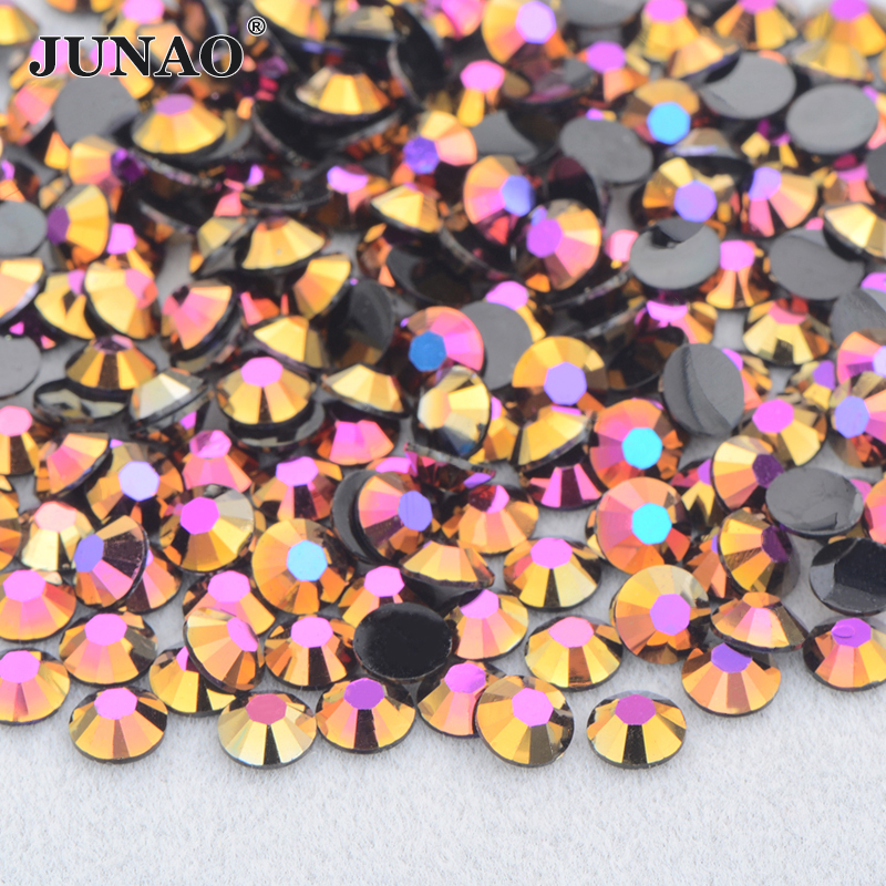Nail Art Rose Gold - JUNAO 4 5 6mm Glitter Rose