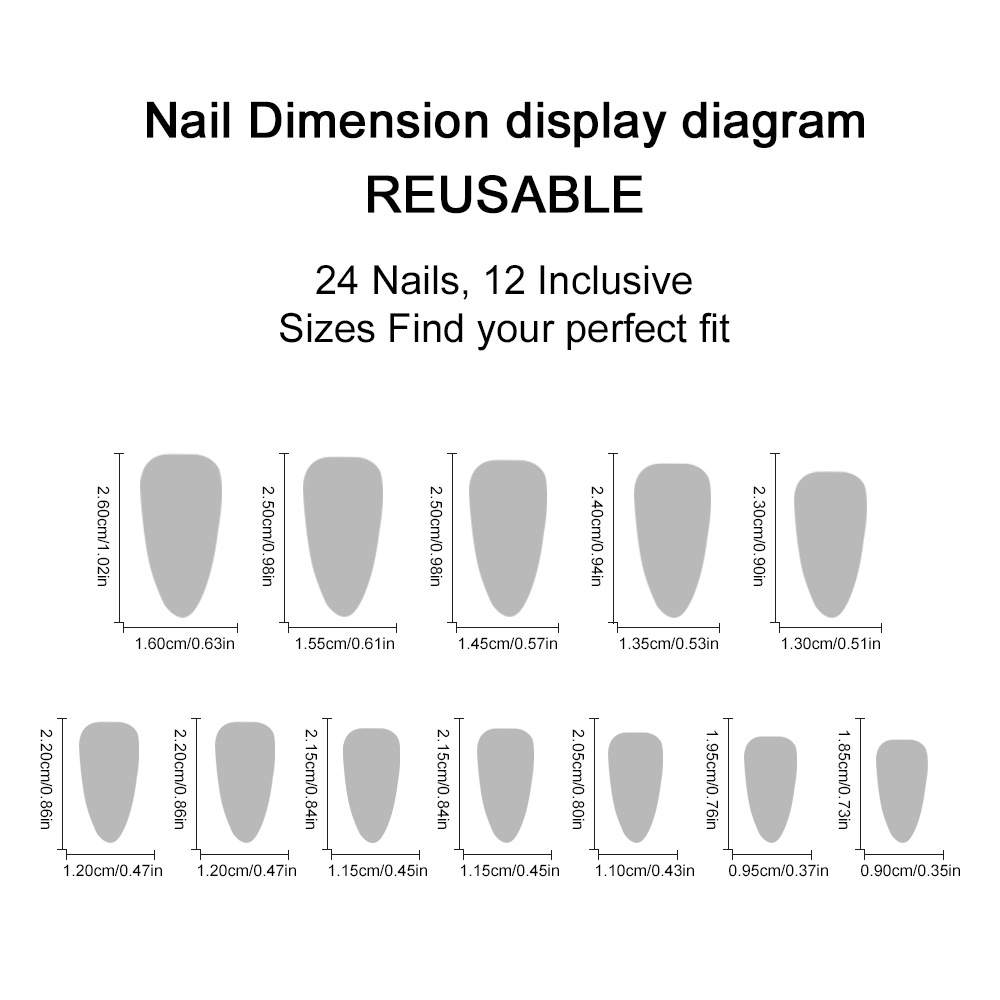 24Pcs fake nail art, Valentine - مراجعة Nail Art Rose Gold وسعره
