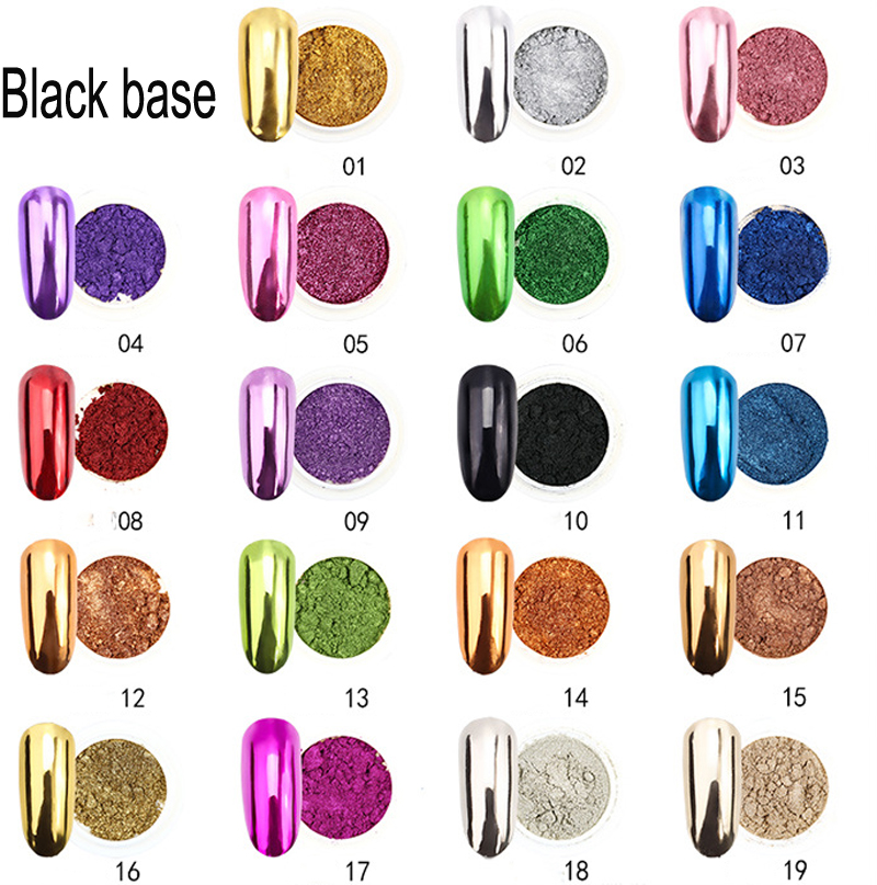 1 Box Metallic Glitter Nail Po - مراجعة Nail Art Rose Gold وسعره
