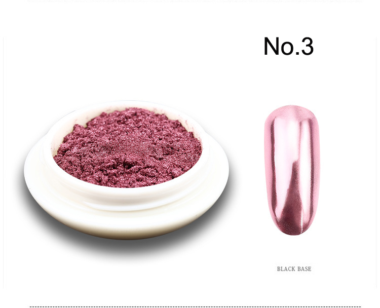 1 Box Metallic Glitter Nail Po - مراجعة Nail Art Rose Gold وسعره