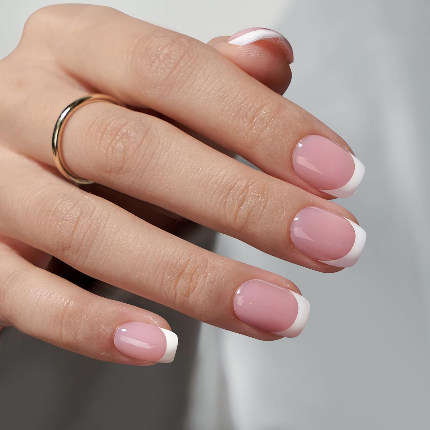 24PCS Short Square White Franc - مراجعة Nail Art France وسعره
