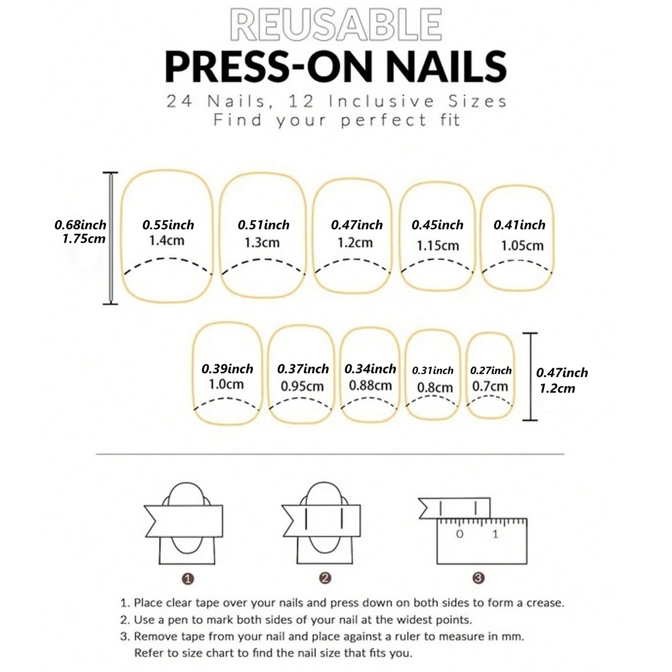 24PCS Short Square White Franc - مراجعة Nail Art France وسعره
