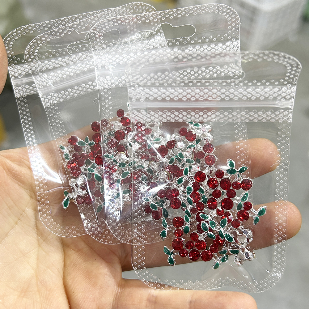 20pcs/bag Cherry Aolly Nail Ch - مراجعة Nail Art Red Cherry وسعره