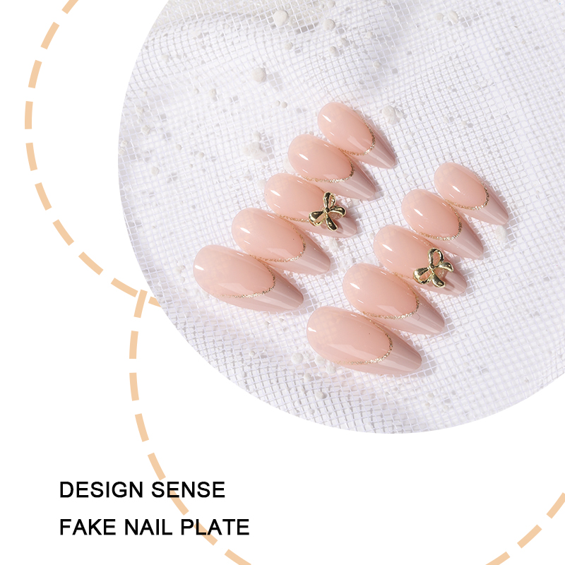 24pcs Gold bow Nail Art Wearab - مراجعة Nail Art France وسعره