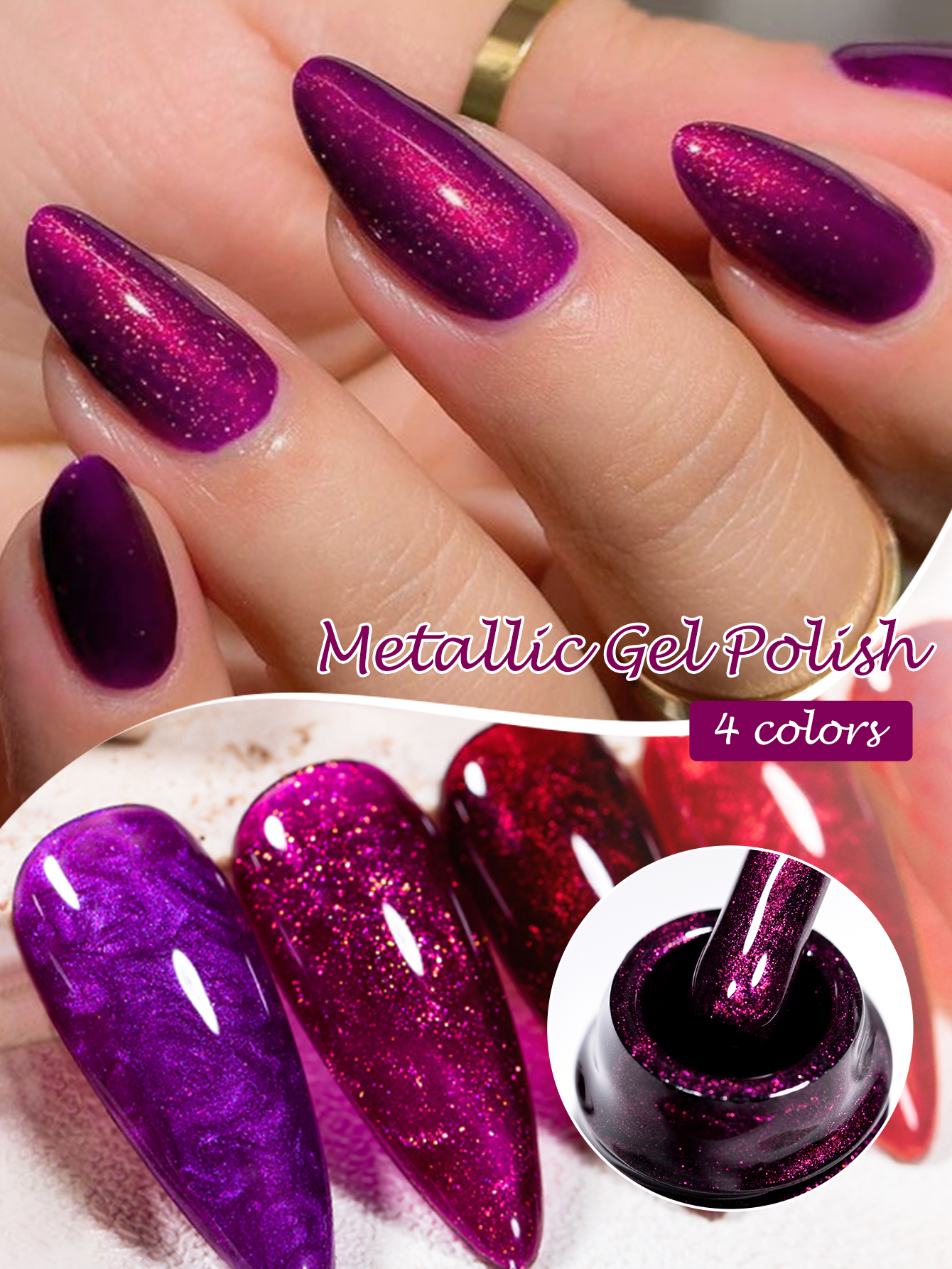 FOUR LILY Metallic Gel Nail Po - مراجعة Nail Art Fuchsia وسعره