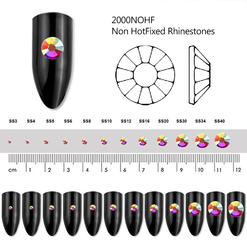 Fuchsia SS3-SS30 Glass Rhinest - مراجعة Nail Art Fuchsia وسعره