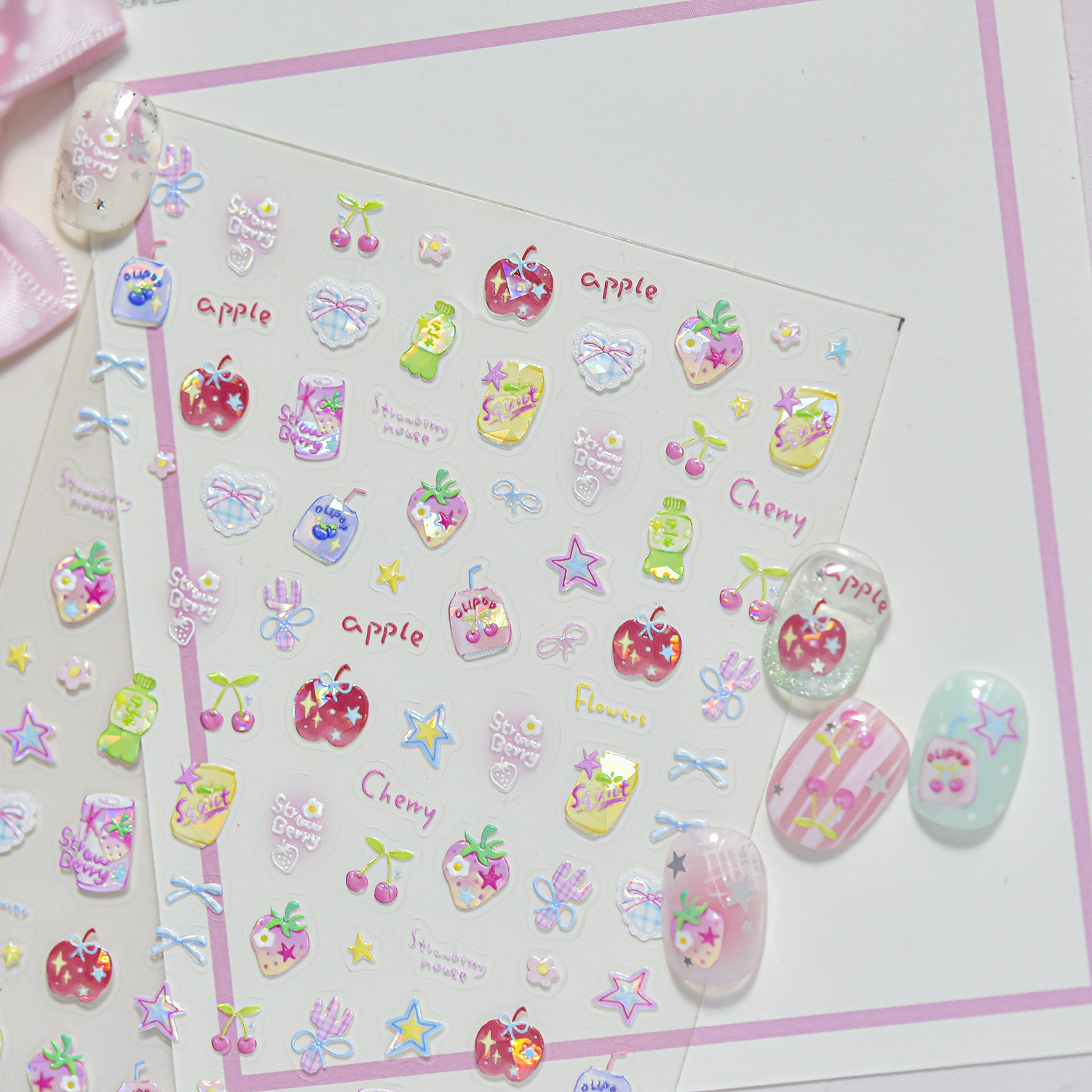 Summer Fruit Soda 5D Nail Stic - مراجعة Nail Art Red Cherry وسعره