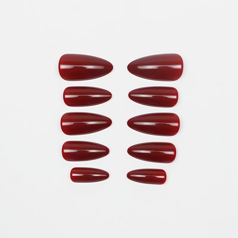 2026 New 24PCS Solid color win - مراجعة Nail Art Red Wine وسعره
