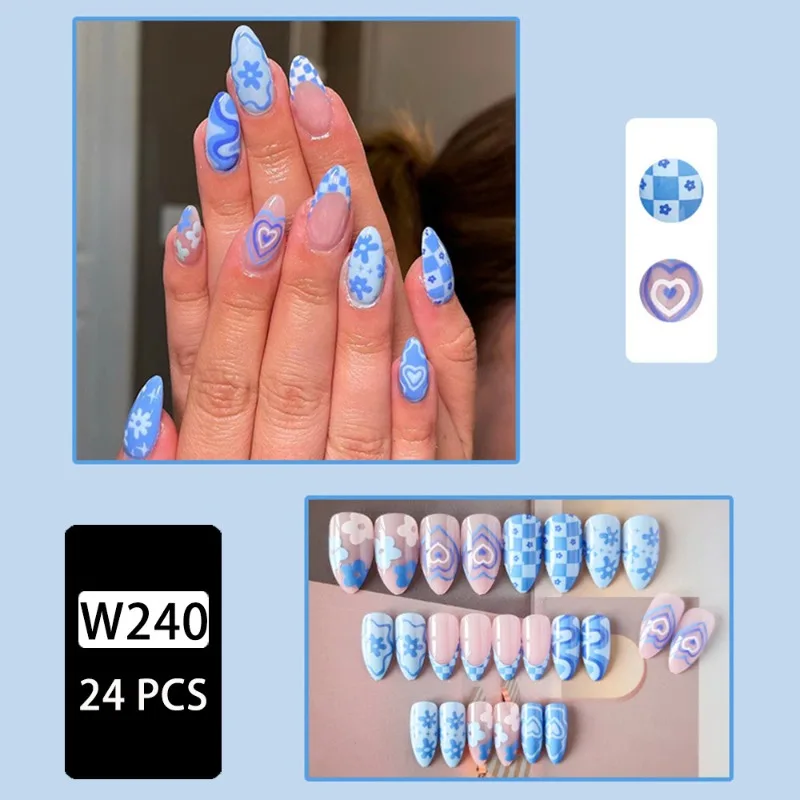 24 Pcs Press on Nails Love Des - مراجعة Nail Art France وسعره
