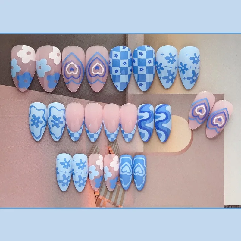 24 Pcs Press on Nails Love Des - مراجعة Nail Art France وسعره