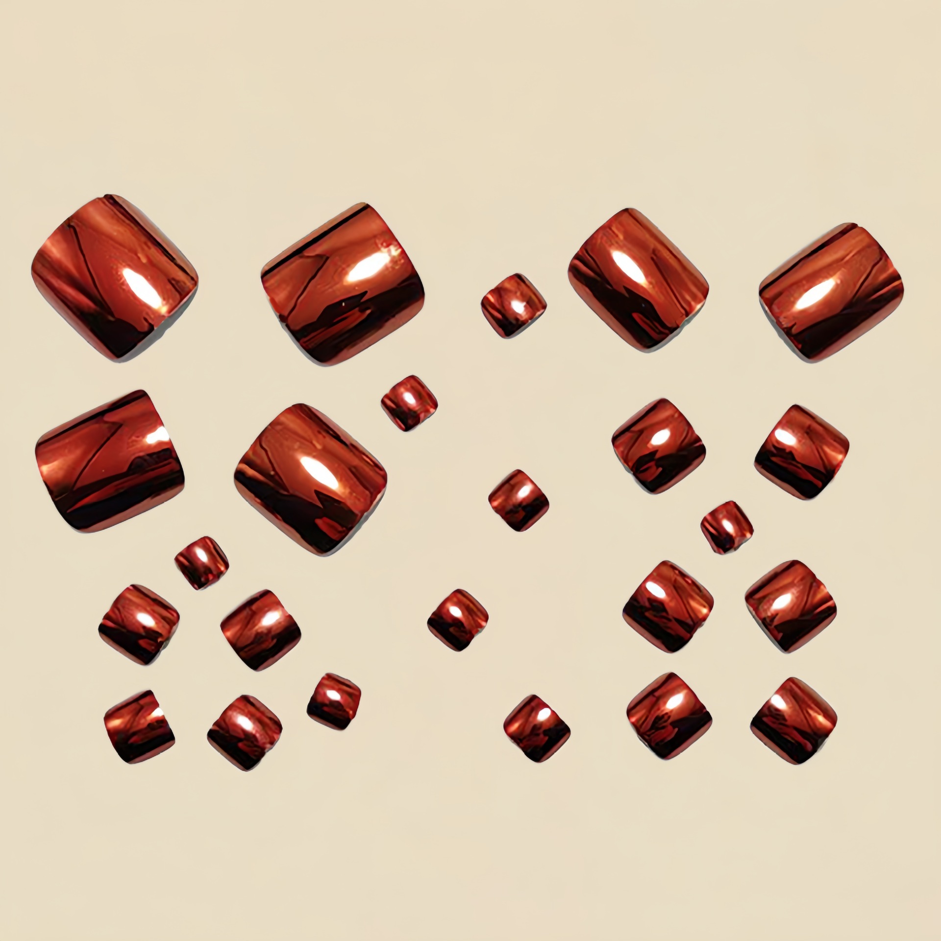 24pcs wine red electroplating  - مراجعة Nail Art Red Wine وسعره
