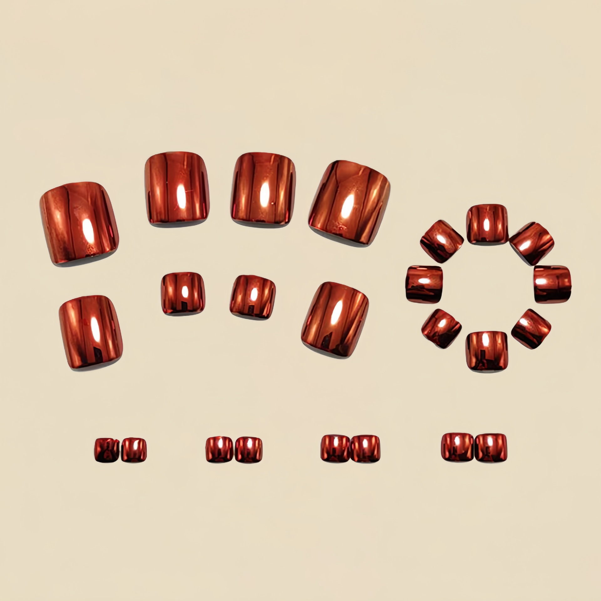 24pcs wine red electroplating  - مراجعة Nail Art Red Wine وسعره