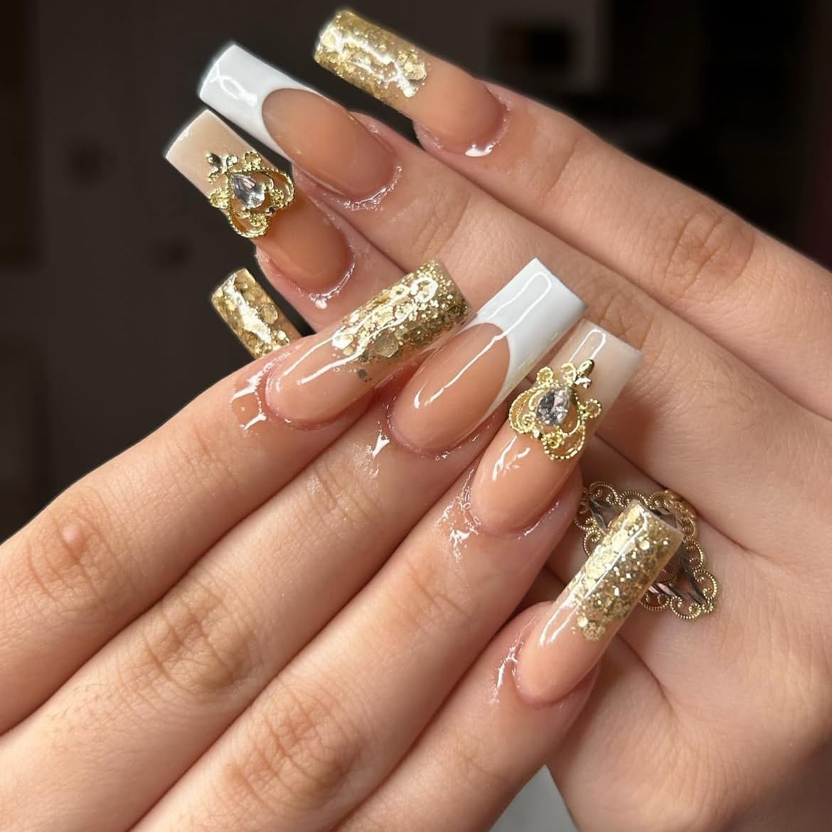 48Pcs 3D Gold Y2K Bulk Art Dec - مراجعة Nail Art Rose Gold وسعره
