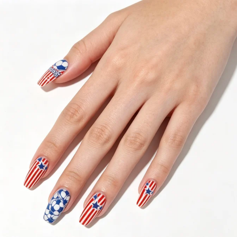 France England USA Press On Na - مراجعة Nail Art France وسعره