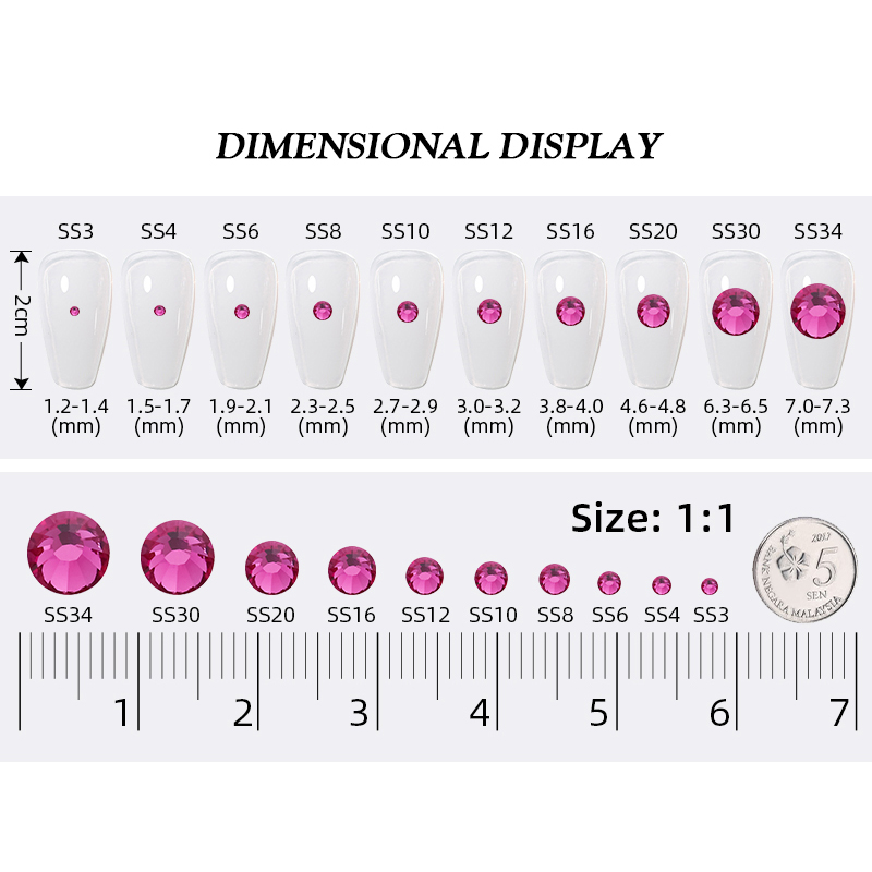 DUCRYSTAL Fuchsia Glue On Crys - مراجعة Nail Art Fuchsia وسعره