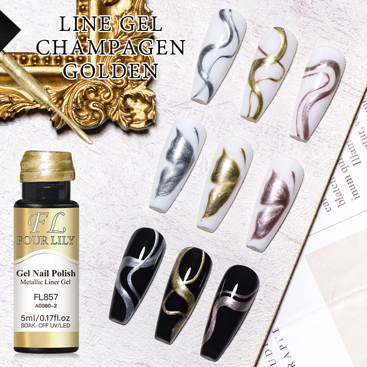 Super-Bright Metallic Painting - مراجعة Nail Art Rose Gold وسعره