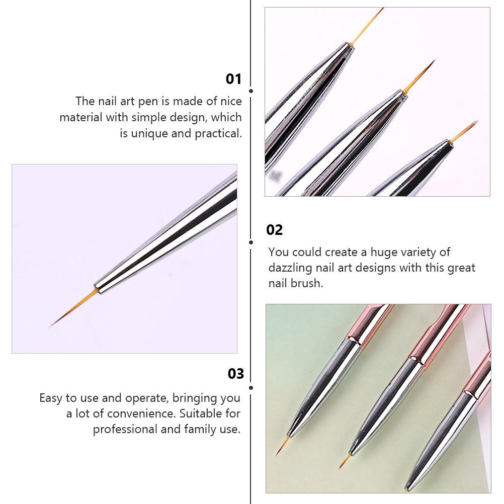 3Pcs Nail Art Pen Kit Lightwei - مراجعة Nail Art Rose Gold وسعره