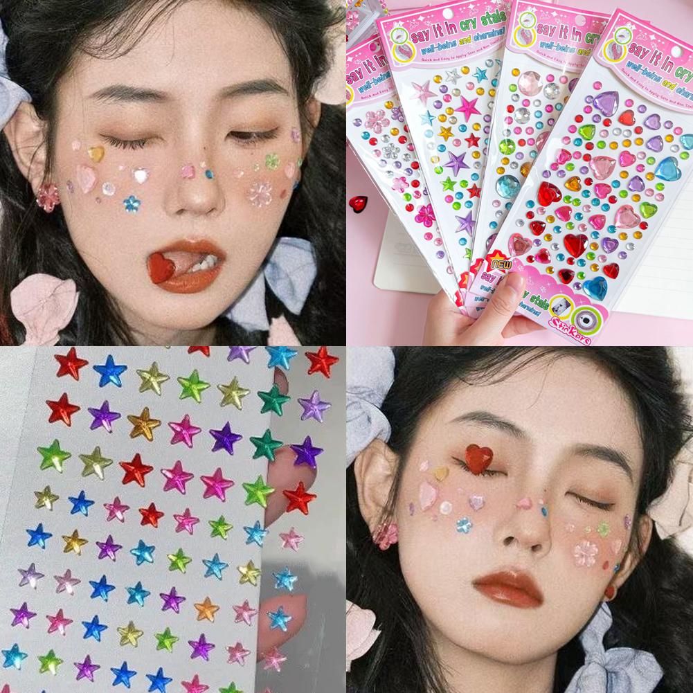 Self-Adhesive Face Rhinestones - مراجعة Nail Art Nail Art وسعره