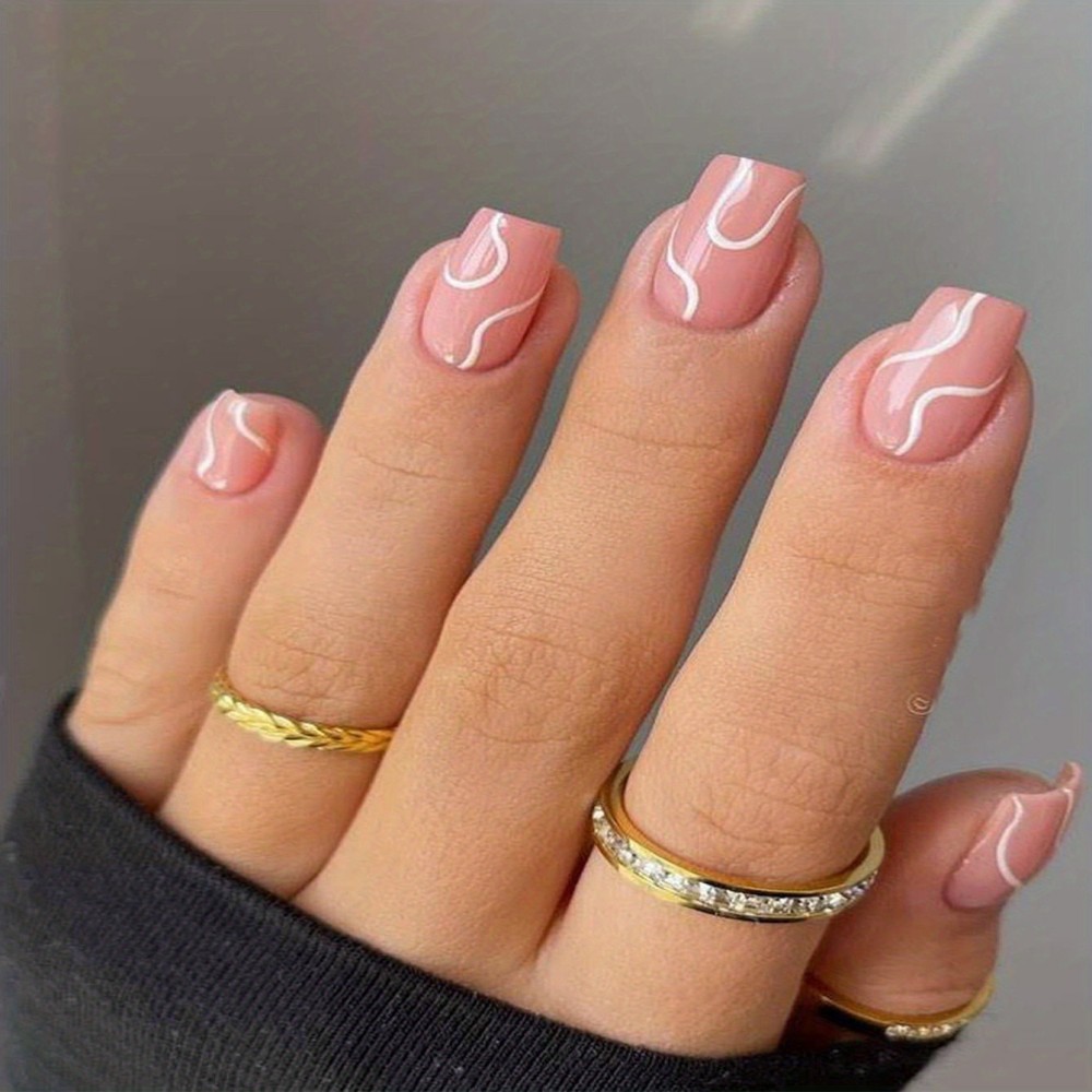 24pcs French Simple Cherry Red - مراجعة Nail Art Red Cherry وسعره