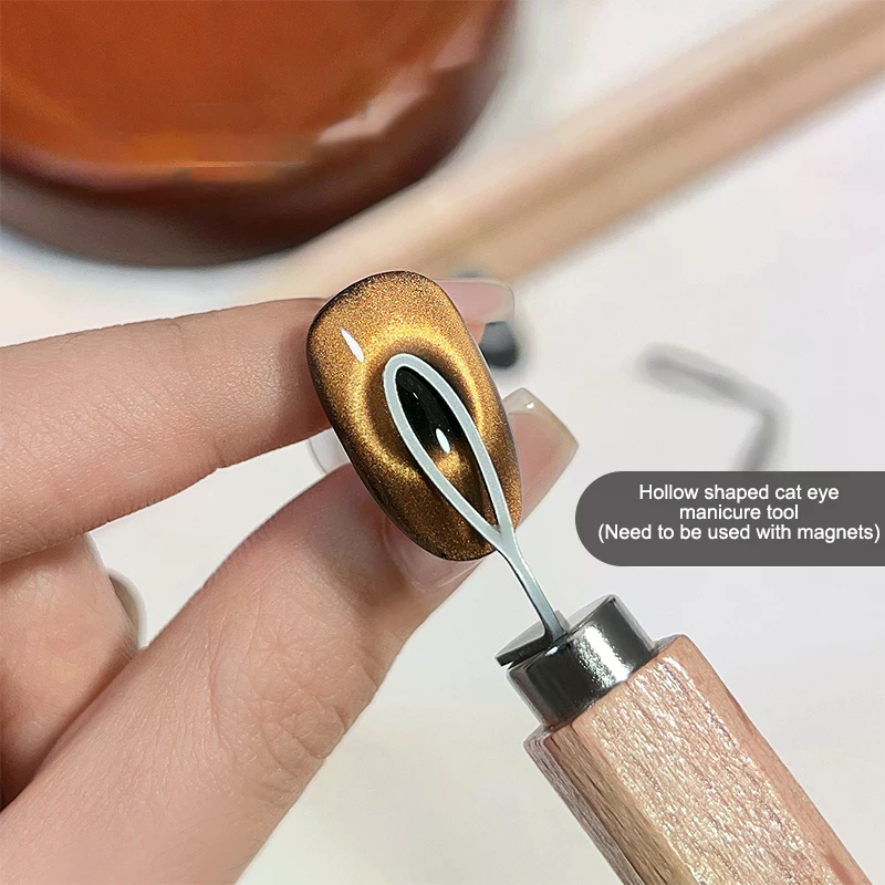 Hollow Shaped Cat Eye Magnet M - مراجعة Nail Art Rose Gold وسعره