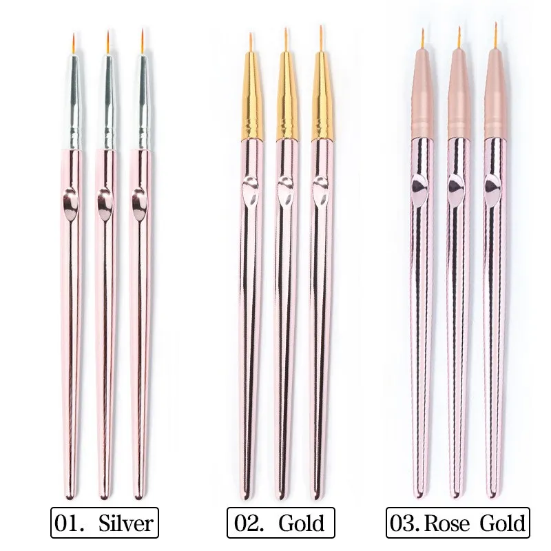 3PCS/ Set Rose Gold Nail Art L - مراجعة Nail Art Rose Gold وسعره