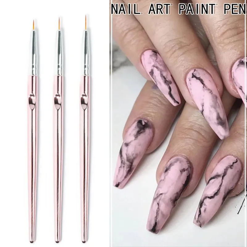 3PCS/ Set Rose Gold Nail Art L - مراجعة Nail Art Rose Gold وسعره