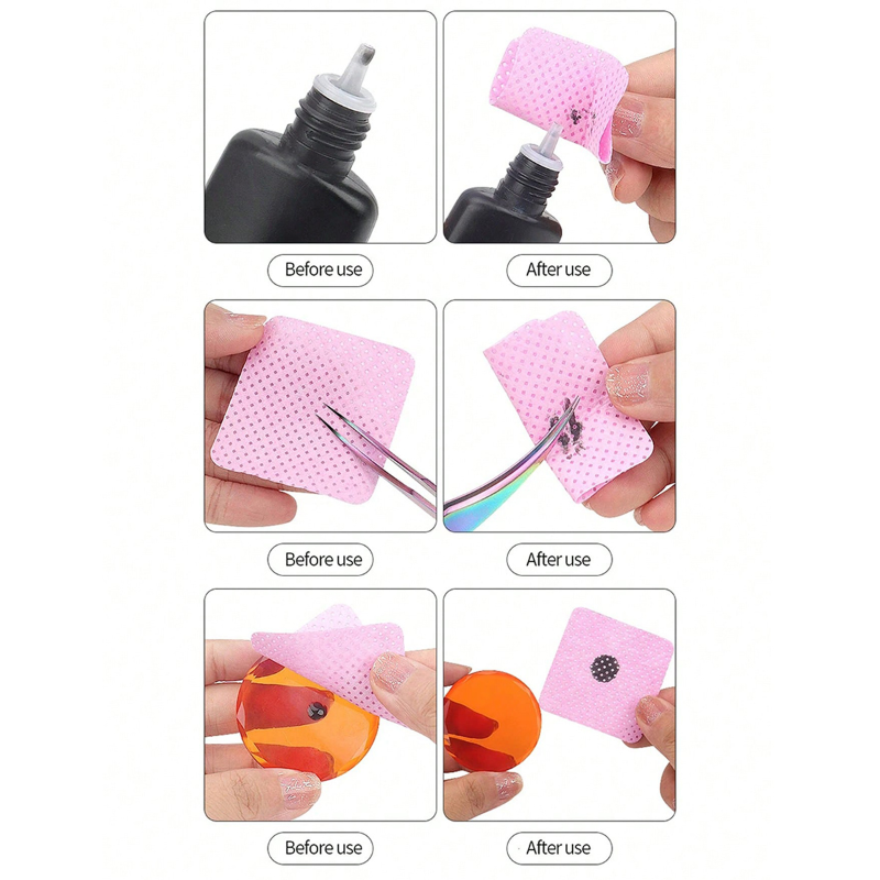 Lint Free Wipes Cleaning Tool  - مراجعة Nail Art Remover وسعره