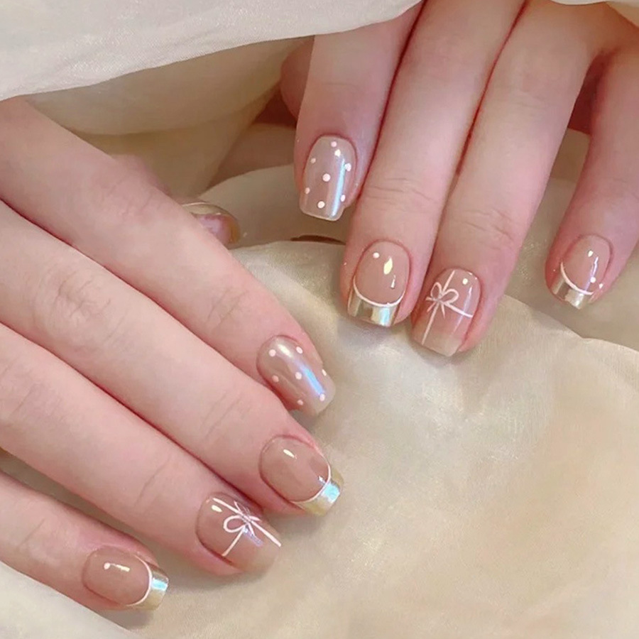 Short Square fake nails for wo - مراجعة Nail Art Red Cherry وسعره