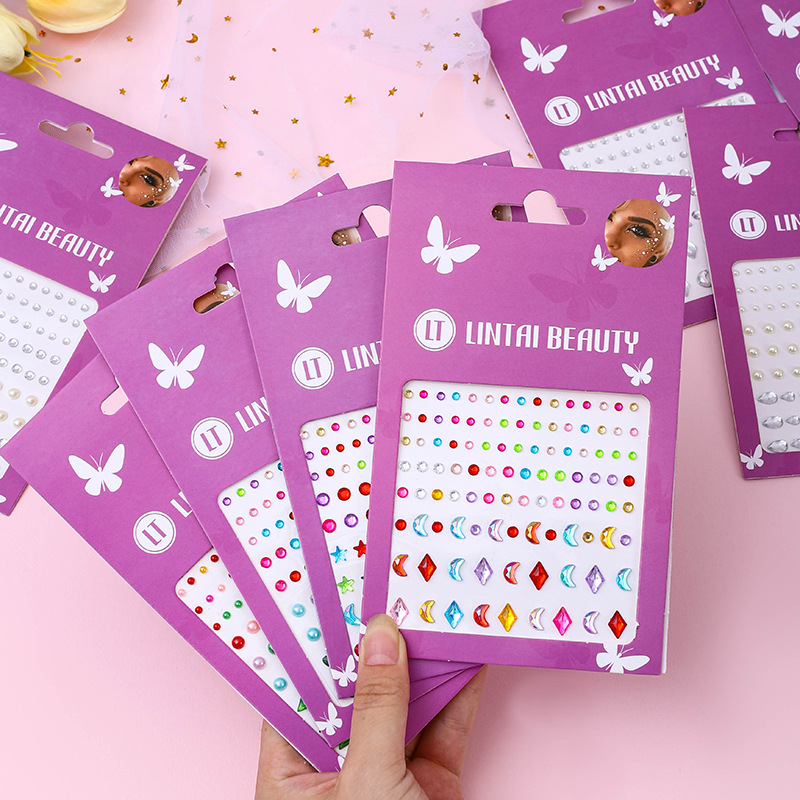 Hot Selling Face Gems Stickers - مراجعة Nail Art Nail Art وسعره