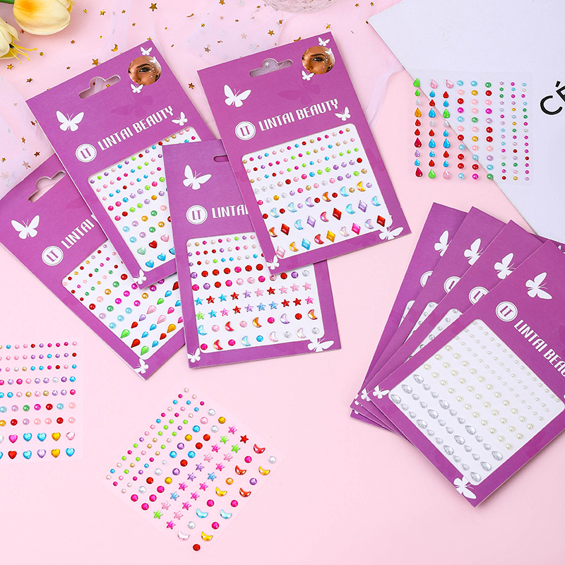 Hot Selling Face Gems Stickers - مراجعة Nail Art Nail Art وسعره