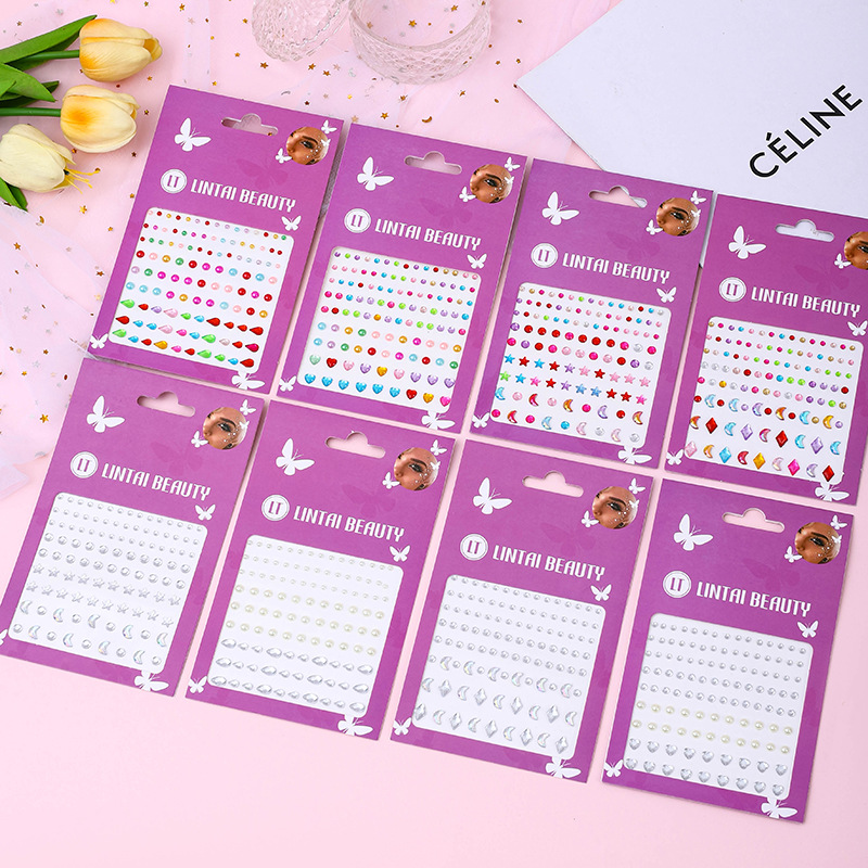 Hot Selling Face Gems Stickers - مراجعة Nail Art Nail Art وسعره