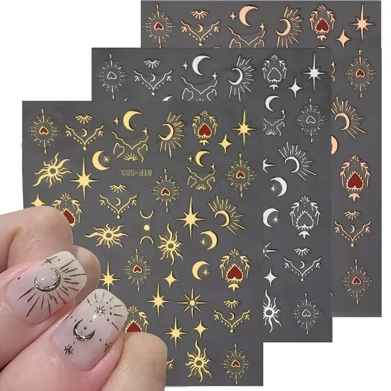 3 sheets1 pack ，3D stickers, n - مراجعة Nail Art Rose Gold وسعره