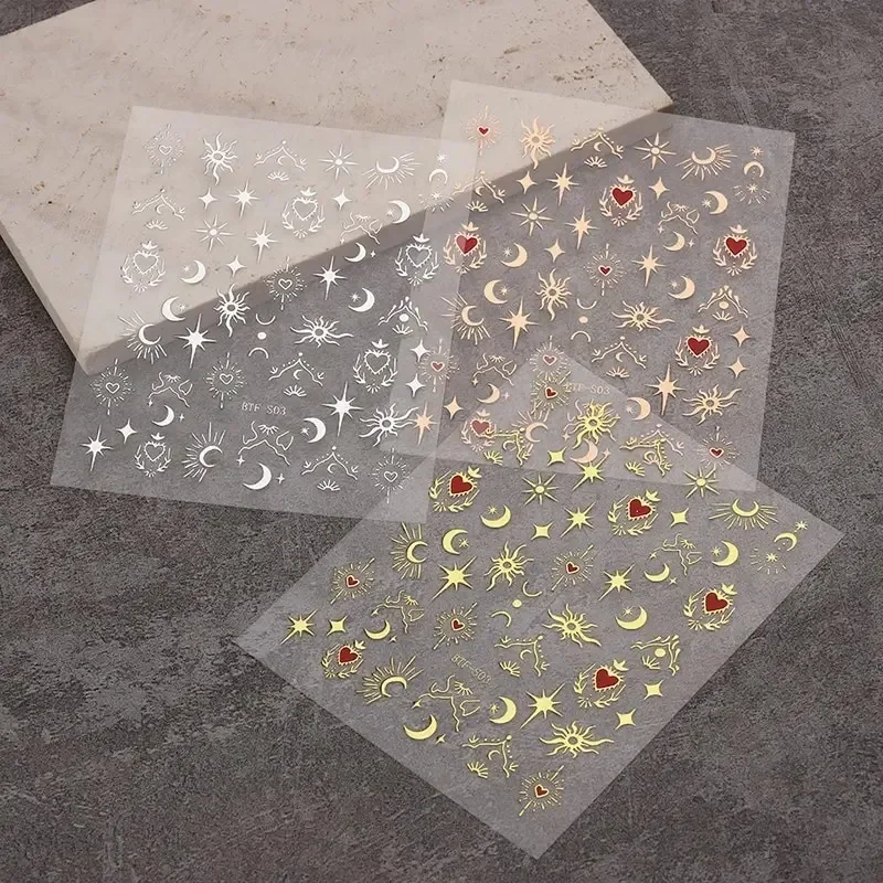 3 sheets1 pack ，3D stickers, n - مراجعة Nail Art Rose Gold وسعره