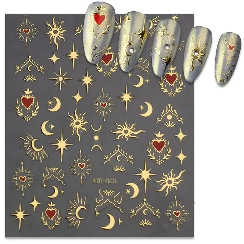 3 sheets1 pack ，3D stickers, n - مراجعة Nail Art Rose Gold وسعره