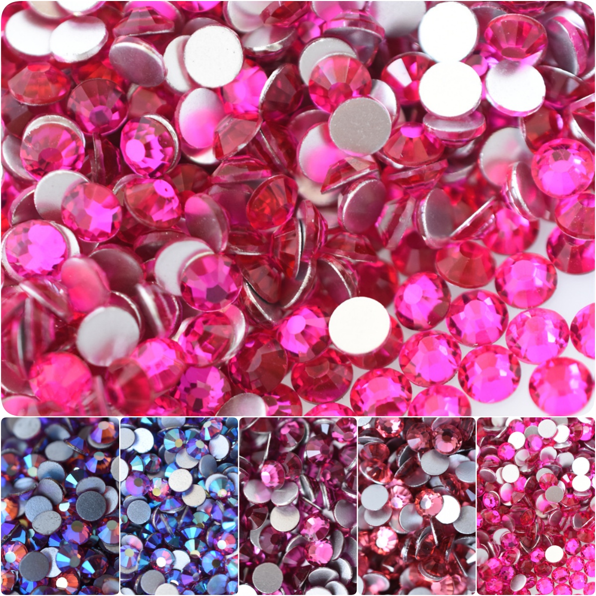 Glass Red 1440PCS SS16 SS20 Ro - مراجعة Nail Art Fuchsia وسعره