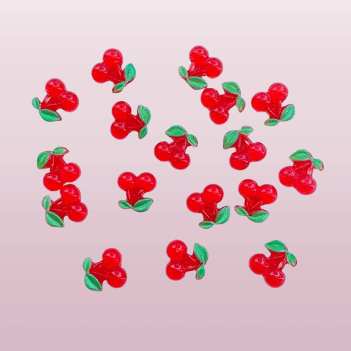 50Pcs Cute Mini Fruit Red Cher - مراجعة Nail Art Red Cherry وسعره