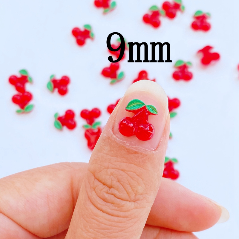 50Pcs Cute Mini Fruit Red Cher - مراجعة Nail Art Red Cherry وسعره