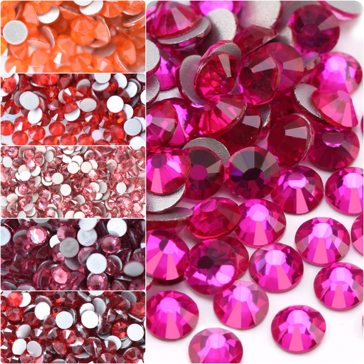 SS6-40 Red Series Glass Crysta - مراجعة Nail Art Fuchsia وسعره