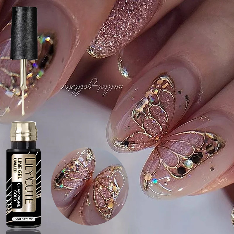 LILYCUTE 5ml Super Bright Meta - مراجعة Nail Art Rose Gold وسعره